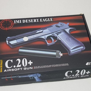 تفنگ اسباب بازی کلت فلزی ساچمه ای ایرسافت گان پلاس مدل AIRSOFT GUN C.20_اسباب بازی